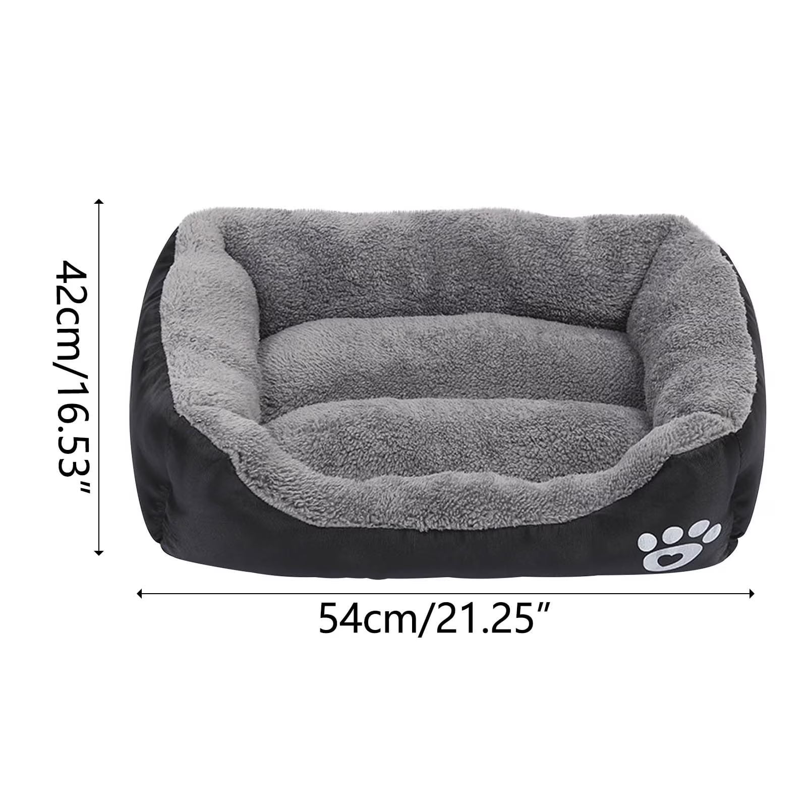 Rectangular Dog Cat Beds Mattress Washable Pads Room, Soft Winter Warm Plush Sleeping Pet Fleece Bed Mat for Small Doggy Kitten, Anti-Slip Waterproof Bottom