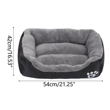 Rectangular Dog Cat Beds Mattress Washable Pads Room, Soft Winter Warm Plush Sleeping Pet Fleece Bed Mat for Small Doggy Kitten, Anti-Slip Waterproof Bottom